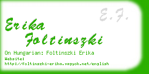 erika foltinszki business card